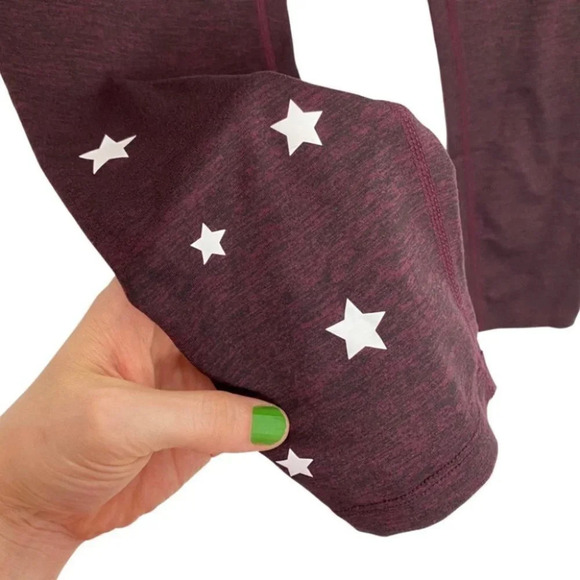 Spiritual Gangster Leggings Dreamer Stars Power Yoga Capri Crop Size Small Red - Picture 6 of 15